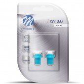 BAX 12V B8,5d 0,24W LED 1xSMD5050 ΜΠΛΕ BLISTER 2ΤΕΜ. M-TECH Χωρίς Κάλυκα americat.gr