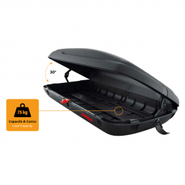 ArtPlast - Μπαγκαζιέρα Οροφής 400 lt Carbon με Διάσταση 169 x 79 x 37,5 cm σε Μαύρο/Ανάγλυφο χρώμα για Επιβατικά Αυτοκίνητα - 1 τεμ. (BA400/PA) 400 Λίτρα americat.gr