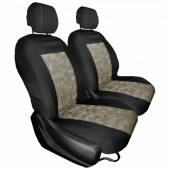 ΗΜΙΚΑΛΥΜΜΑΤΑ ΜΠΡΟΣΤΑ ΥΠΕΡΥΨΩΜΕΝΩΝ ΚΑΘΙΣΜΑΤΩΝ ΜΑΥΡΟ/ΜΠΕΖ ΜΟΤΙΒΟ (VELCRO ΣΤΑ ΠΡΟΣΚΕΦΑΛΑ) - 2 ΤΕΜ. Μπροστινά Καλύμματα americat.gr