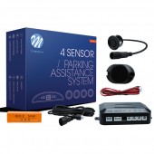 ΣΥΣΤΗΜΑ ΠΑΡΚΑΡΙΣΜΑΤΟΣ 9-15 V ΜΕ 4 ΔΙΑΙΡΟΥΜΕΝΟΥΣ ΑΙΣΘΗΤΗΡΕΣ (ΜΑΥΡΟ) 21,5mm ΚΑΙ BUZZER (MONO HXOΣ) M-TECH Αισθητήρες παρκαρίσματος οπισθοπορείας και εμπρός americat.gr