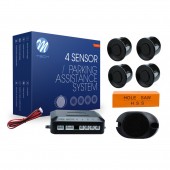 ΣΥΣΤΗΜΑ ΠΑΡΚΑΡΙΣΜΑΤΟΣ 9-15V ΜΕ 4 ΑΙΣΘΗΤΗΡΕΣ (ΜΑΥΡΟ) 21,5mm ΚΑΙ BUZZER (MONO HXOΣ) M-TECH Αισθητήρες παρκαρίσματος οπισθοπορείας και εμπρός americat.gr