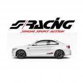 ΑΥΤΟΚΟΛΛΗΤΟ ΔΙΑΚΟΣΜΗΤΙΚΟ ΠΛΑΙΝΟ SIMONI RACING PRE-SPACED ΜΑΥΡΟ/ΚΟΚΚΙΝΟ 30x7cm Διάφορα Διακοσμητικά americat.gr