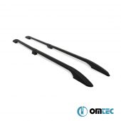 Omtec - Παράλληλες Μπάρες Οροφής Διαιρούμενες για Nissan NV200 2010 > / Chevrolet City Express 2015 > από Αλουμίνιο σε Μαύρο Χρώμα και Μέγιστο Βάρος Φορτίου 75 kg - 2 τεμ. (D5035933B/OM) Παράλληλες Μπάρες Οροφής americat.gr