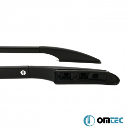 Omtec - Παράλληλες Μπάρες Οροφής Διαιρούμενες για Nissan NV200 2010 > / Chevrolet City Express 2015 > από Αλουμίνιο σε Μαύρο Χρώμα και Μέγιστο Βάρος Φορτίου 75 kg - 2 τεμ. (D5035933B/OM) Παράλληλες Μπάρες Οροφής americat.gr