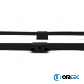 Omtec - Παράλληλες Μπάρες Οροφής Διαιρούμενες για Nissan NV200 2010 > / Chevrolet City Express 2015 > από Αλουμίνιο σε Μαύρο Χρώμα και Μέγιστο Βάρος Φορτίου 75 kg - 2 τεμ. (D5035933B/OM) Παράλληλες Μπάρες Οροφής americat.gr