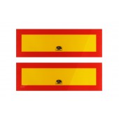 Amio - ΑΝΑΚΛΑΣΤΗΡΕΣ ΦΟΡΤΗΓΟΥ ΚΟΚΚΙΝΟ/ΚΙΤΡΙΝΟ 30x10cm ΑΛΟΥΜΙΝΙΟΥ 2ΤΕΜ. (E52086/AM) Ανακλαστήρες americat.gr