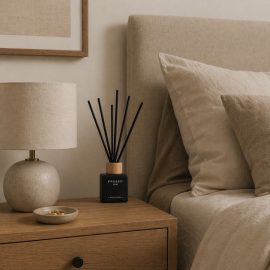 Fresso - Αρωματικό Χώρου με Στικ Molise 100 ml Premium Home Reed Diffuser με FlowScent, Μαύρο Γυάλινο Μπουκάλι και Μαύρα Στικ από Fiberglass - 1 Τεμ. (390020/FRE) Αρωματικά americat.gr