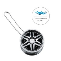 ΑΡΩΜΑΤΙΚΟ ΚΡΕΜΑΣΤΟ ΣΕ ΣΧΗΜΑ ΖΑΝΤΑΣ CHROME WHEEL OCEAN BREEZE 6cm SIMONI RACING - 1 TEM. Αρωματικά americat.gr