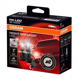 ΛΑΜΠΕΣ LED H4 12V 27/23W P43t 6.000K 1650/1000lm NIGHT BREAKER LED OSRAM LAMPA - 2 TEM. Λάμπες americat.gr