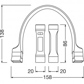 ΦΑΚΟΣ ΕΡΓΑΣΙΑΣ ΓΙΑ ΣΤΗΡΙΞΗ ΣΤΟ ΛΑΙΜΟ ΜΕ ΚΥΡΤΟ ΒΡΑΧΙΟΝΑ USB/ IP54 130lm & 265lm OSRAM - 1 ΤΕΜ. Φακοί americat.gr