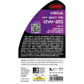 ΛΑΔΙ ΚΙΝΗΤΗΡΑ OW-20 VEGA HY SINT FE ΣΥΝΘΕΤΙΚΟ ACEA C5 FUEL ECONOMY 1L LAMPA - 1 ΤΕΜ. Χημικά Βελτίωσης americat.gr