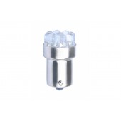 R10W 12V BA15s LED 9xFlux 5mm ΜΟΝΟΠΟΛΙΚΟ ΚΟΚΚΙΝΟ M-TECH - 1 τεμ. Με Κάλυκα americat.gr