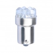 R10W 12V BA15s LED 9xFlux 5mm ΜΟΝΟΠΟΛΙΚΟ ΚΙΤΡΙΝΟ M-TECH - 1 ΤΕΜ. Με Κάλυκα americat.gr