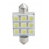 ΛΑΜΠΑΚΙΑ ΠΛΑΦΟΝΙΕΡΑΣ C5W/C10W 12V 1,44W SV8,5 41mm PREMIUM LED 9xSMD5050 ΛΕΥΚΟ 1ΤΕΜ. Πλαφονιέρας americat.gr