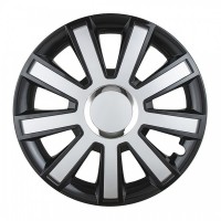 Amio - ΤΑΣΙΑ 15" FLASH ΜΑΥΡΟ-ΑΣΗΜΙ - ΣΕΤ 4ΤΕΜ ΣΕ ΣΑΚΟΥΛΑ ΝΑΥΛΟΝ (L07101KPL/AM) ΤΑΣΙΑ 15 ΙΝΤΣΕΣ americat.gr