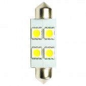 ΛΑΜΠΑΚΙΑ ΠΛΑΦΟΝΙΕΡΑΣ C5W/C10W 12V 1,36W SV8,5 36mm LED 4xSMD5050 ΛΕΥΚΟ 1ΤΕΜ. M-TECH Πλαφονιέρας americat.gr