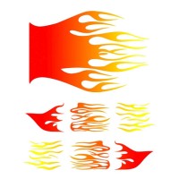 Aυτοκόλλητα Φλόγες σε κόκκινο χρώμα kit - Lampa - 7 τεμ. Αυτοκόλλητα Διακοσμητικά americat.gr
