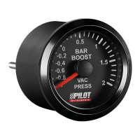 ΜΠΑΡΟΜΕΤΡΟ ΑΝΑΛΟΓΙΚΟ ΜΑΥΡΟ ΜΕ ΛΕΥΚΟ ΦΩΣ BLACK ANALOGUE SERIES 9-32V 52mm Μπαρόμετρα americat.gr