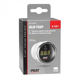 ΟΡΓΑΝΟ ΘΕΡΜΟΚΡΑΣΙΑΣ ΛΑΔΙΟΥ ΨΗΦΙΑΚΟ ΜΑΥΡΟ ΜΕ ΛΕΥΚΟ ΦΩΣ BLACK DIGITAL SERIES 9-32V 52mm Θερμοκρασία Λαδιού americat.gr