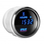 ΩΡΟΜΕΤΡΟ/ΜΕΤΡΗΤΗΣ ΩΡΑΣ ΛΕΙΤΟΥΡΓΙΑΣ ΚΙΝΗΤΗΡΑ ΨΗΦΙΑΚΟ ΜΑΥΡΟ /ΛΕΥΚΟ ΦΩΣ BLACK DIGITAL SERIES 9-32V 52mm Testers americat.gr