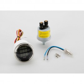 ΜΑΝΟΜΕΤΡΟ 3 ΣΕ 1 ΨΗΦΙΑΚΟ ΜΑΥΡΟ ΜΕ ΛΕΥΚΟ ΦΩΣ BLACK DIGITAL SERIES 9-32V 52mm ΝΕΑ ΠΡΟΪΟΝΤΑ americat.gr