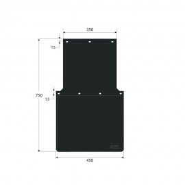 ΛΑΣΠΩΤΗΡΕΣ ΦΟΡΤΗΓΟΥ PVC ΜΑΥΡΟΙ ΜΕ ΕΓΚΡΙΣΗ 450x750x350mm LAMPA - 2 ΤΕΜ. Λασπωτήρες americat.gr