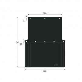 ΛΑΣΠΩΤΗΡΕΣ ΦΟΡΤΗΓΟΥ PVC ΜΑΥΡΟΙ ΜΕ ΕΓΚΡΙΣΗ 600x750x506mm LAMPA - 2 ΤΕΜ. Λασπωτήρες americat.gr