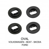VOLKSWAGEN/SEAT/SKODA/FORD ΚΟΥΜΠΩΜΑΤΑ ΚΛΙΠΣ ΓΙΑ ΠΑΤΑΚΙΑ (ΟΒΑΛ) - 4 ΤΕΜ. Αξεσουάρ για Πατάκια americat.gr