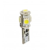 T10 W5W 12V W2,1x9,5d LED 5xSMD5050 ΛΕΥΚΟ (ΚΑΡΦΩΤΟ CAN-BUS) 1ΤΕΜ. M-TECH Χωρίς Κάλυκα americat.gr