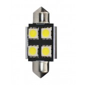 ΛΑΜΠΑΚΙΑ ΠΛΑΦΟΝΙΕΡΑΣ C5W/C10W 12V 0,96W SV8,5 36mm CAN-BUS+RADIATOR LED 4xSMD5050 PREMIUM ΛΕΥΚΟ 1ΤΕΜ Πλαφονιέρας americat.gr