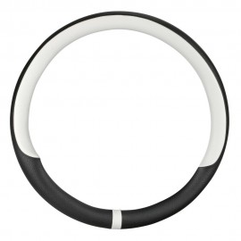 Lampa - Κάλυμμα Τιμονιού NOBLE (M) 37/39cm Μαύρο / Λευκό άοσμο διάτρητο αντιολισθητικό μαλακό ultra soft Skeentex - 1 τεμ. (L3290.0) Διάμετρος 37-39 cm americat.gr