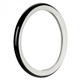 Lampa - Κάλυμμα Τιμονιού AURA (M) 37/39cm Μαύρο ένθετο με γυαλάδα / Λευκό άοσμο μαλακό Skeentex - 1 τεμ. (L3290.6) Διάμετρος 37-39 cm americat.gr