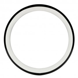 Lampa - Κάλυμμα Τιμονιού AURA (M) 37/39cm Μαύρο ένθετο με γυαλάδα / Λευκό άοσμο μαλακό Skeentex - 1 τεμ. (L3290.6) Διάμετρος 37-39 cm americat.gr