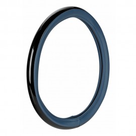 Lampa - Κάλυμμα Τιμονιού AURA (M) 37/39cm Μαύρο ένθετο με γυαλάδα / Μπλέ άοσμο μαλακό Skeentex - 1 τεμ. (L3290.8) Διάμετρος 37-39 cm americat.gr