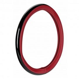 Lampa - Κάλυμμα Τιμονιού AURA (M) 37/39cm Μαύρο ένθετο με γυαλάδα / Κόκκινο άοσμο μαλακό Skeentex - 1 τεμ. (L3290.9) Διάμετρος 37-39 cm americat.gr