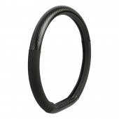 Lampa Κάλυμμα Τιμονιού Αυτοκινήτου Le Mans 37-39εκ. Άοσμο με Matt Carbon πρόσθετα από Ultra-soft Skeentex Μαύρο 1-τεμ. (L3295.3) Διάμετρος 37-39 cm americat.gr