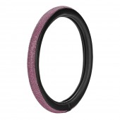 ΚΑΛΥΜΜΑ ΤΙΜΟΝΙΟΥ DIAMONDS PINK (Μ) 37/39cm ΣΥΝΘΕΤΙΚΟ ΔΕΡΜΑ SKEENTEX ΜΑΥΡΟ/POZ LAMPA - 1 ΤΕΜ. Διάμετρος 37-39 cm americat.gr