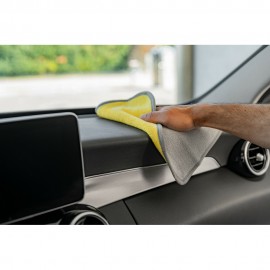 Lampa - Πανάκι καθαρισμού Microfibre (Μικροΐνες) Διπλής Όψης Premium (30x30 cm) - Γκρι / Κίτρινο - 1 τεμ. (L3717.9) Πανιά και Σφουγγάρια americat.gr