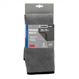 Lampa - Πανάκι καθαρισμού Microfibre (Μικροΐνες) Διπλής Όψης Premium (50x70 cm) - Γκρι - 1 τεμ. (L3718.4) Πανιά και Σφουγγάρια americat.gr