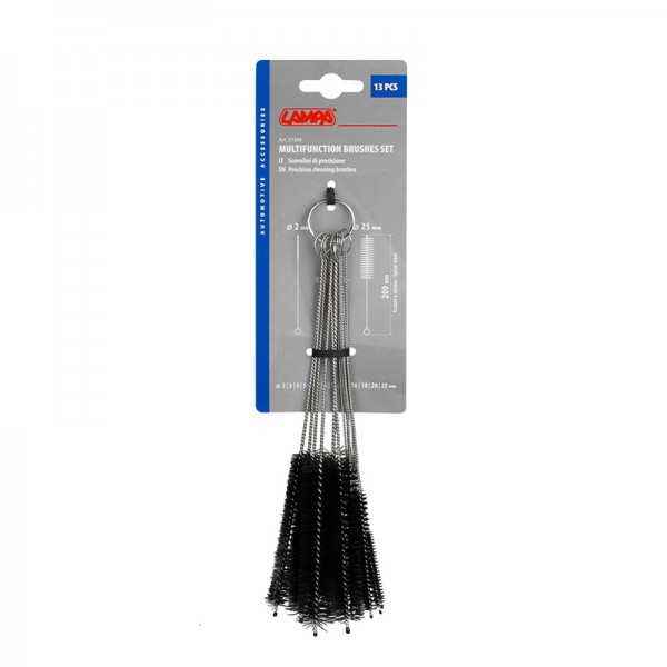 Lampa - Βουρτσάκια Καθαρισμού Ακριβείας 2 έως 25 mm με Λαβές από Ανοξείδωτο Ατσάλι - Σετ 13 Τεμ. (L3736.9) Σετ Βούρτσες americat.gr