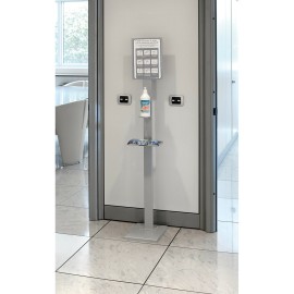 ΣΤΑΝΤ ΒΑΣΗ ΔΑΠΕΔΟΥ ΓΙΑ ΑΝΤΙΣΗΠΤΙΚΟ ΤΖΕΛ ΧΕΡΙΩΝ ΓΙΑ ΔΟΧΕΙΟ 50-100mm ΜΕ ΡΑΦΙ ΓΙΑ ΓΑΝΤΙΑ ΚΑΙ ΜΑΣΚΕΣ ΥΓΕΙΑ americat.gr