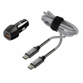 ΦΟΡΤΙΣΤΗΣ ΑΝΑΠΤΗΡΑ ΜΕ 2 USB ΚΑΙ ΚΑΛΩΔΙΟ ΦΟΡΤΙΣΗΣΚΑΙΣΥΓΧΡΟΝΙΣΜΟΥ 100cm TYPE-C KIT PRO 18W 12/24V Φορτιστές 12 και 24V americat.gr