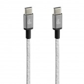 ΚΑΛΩΔΙΟ ΦΟΡΤΙΣΗΣ/ΜΕΤΑΦΟΡΑΣ ΔΕΔΟΜΕΝΩΝ USB TYPE C>USB TYPE C IRON 2.0 3000mA/60W ΑΣΗΜΙ 100cm LAMPA - 1 ΤΕΜ. Καλώδια americat.gr