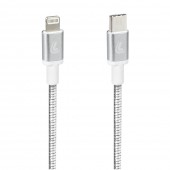 ΚΑΛΩΔΙΟ ΦΟΡΤΙΣΗΣ/ΜΕΤΑΦΟΡΑΣ ΔΕΔΟΜΕΝΩΝ USB TYPE C>APPLE 8 PIN IRON 2.0 3000mA/30W ΑΣΗΜΙ 100cm LAMPA - 1 ΤΕΜ. Καλώδια americat.gr