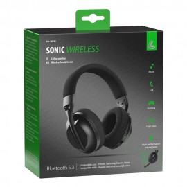 ΑΚΟΥΣΤΙΚΑ ΚΕΦΑΛΗΣ ΑΣΥΡΜΑΤΑ ΜΕ ΜΙΚΡΟΦΩΝΟ SONIC WIRELESS BLUETOOTH 5.3 ΜΕ ΚΑΛΩΔΙΟ ΦΟΡΤΙΣΗΣ TYPE C LAMPA - 1 ΤΕΜ. Ακουστικά και Ηχεία americat.gr
