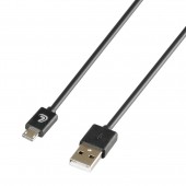 ΚΑΛΩΔΙΟ ΦΟΡΤΙΣΗΣ ΚΑΙ ΣΥΓΧΡΟΝΙΣΜΟΥ 100 cm MICRO USB ESSENTIALS LINE (ΜΑΥΡΟ) Καλώδια americat.gr