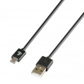 ΚΑΛΩΔΙΟ ΦΟΡΤΙΣΗΣ ΚΑΙ ΣΥΓΧΡΟΝΙΣΜΟΥ MICRO USB 200cm ΜΑΥΡΟ ESSENTIALS LAMPA - 1 ΤΕΜ. Καλώδια americat.gr