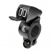 ΦΟΡΤΙΣΤΗΣ USB ΔΙΠΛΟΣ TREK 12/24V 5400mA ΜΕ ΒΑΣΗ ΣΤΗΡΙΞΗΣ ΤΙΜΟΝΙΟΥ 21-32mm ΚΑΙ ΚΑΛΩΔΙΟ 150cm ΑΔΙΑΒΡΟΧΟΣ Φορτιστές 12 και 24V americat.gr