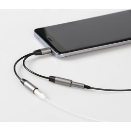 ΚΑΛΩΔΙΟ ΗΧΟΥ JACK 3,5mm 10cm ΑΠΟ ΜΟΝΟ ΑΡΣΕΝΙΚΟ ΣΕ ΔΙΠΛΟ ΘΗΛΥΚΟ AUX SPLITTER SILVER LINE Καλώδια americat.gr