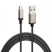 ΚΑΛΩΔΙΟ ΦΟΡΤΙΣΗΣ ΚΑΙ ΣΥΓΧΡΟΝΙΣΜΟΥ MICRO USB SUPER RESISTANT 100cm ΜΑΥΡΟ Καλώδια americat.gr